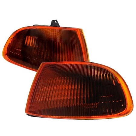 Overtime 2 by 3 Door Corner Lights for 92 to 95 Honda Civic, Smoke Amber - 10 x 10 x 12 in. OV2654117